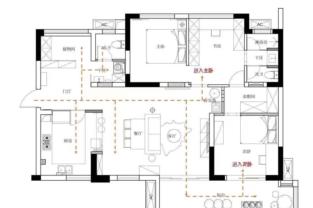 梦幻复古公寓,巧妙改造破解风水难题-16