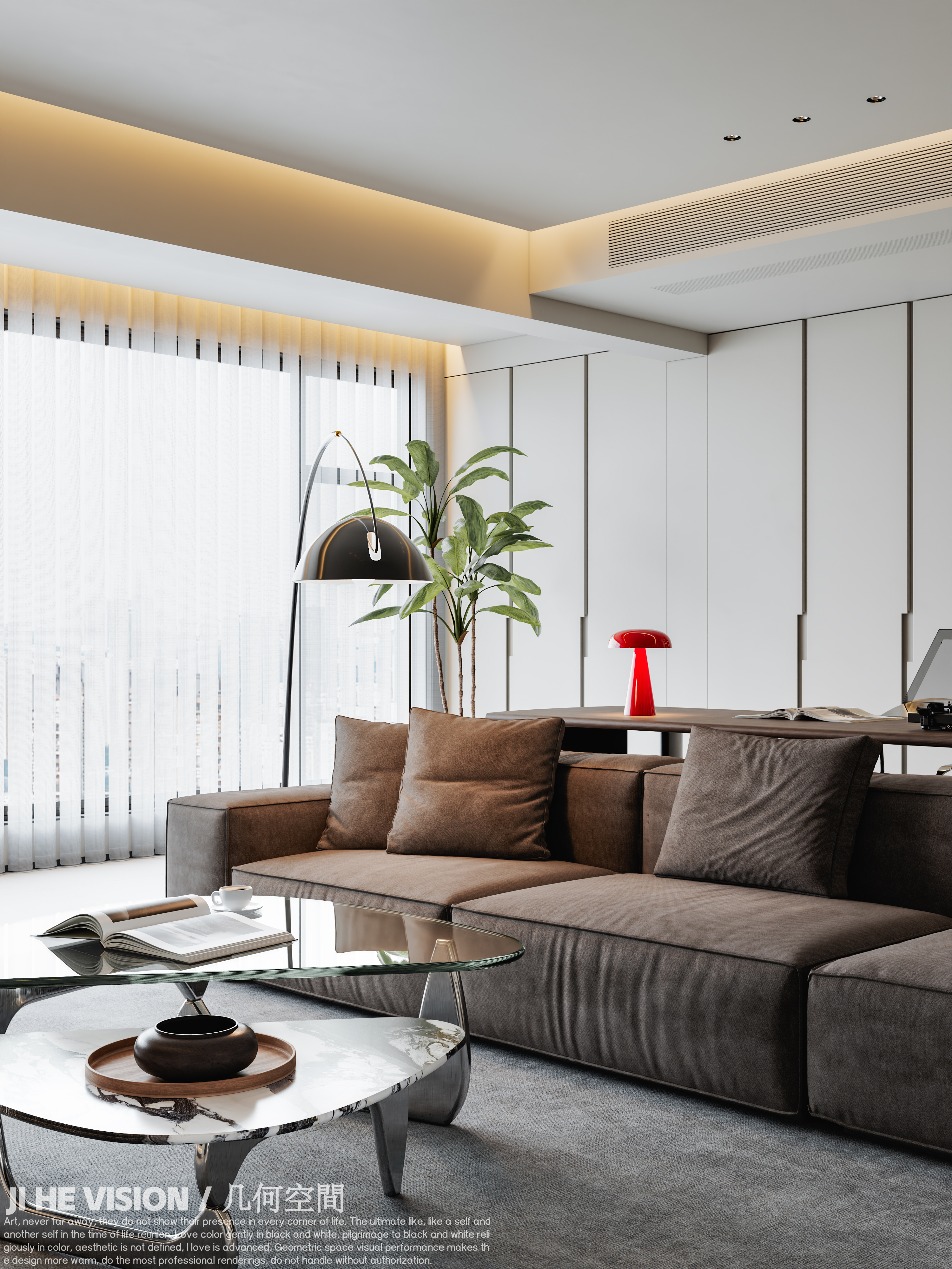 几何空间视觉表现 | 正荣府现代客餐厅-9