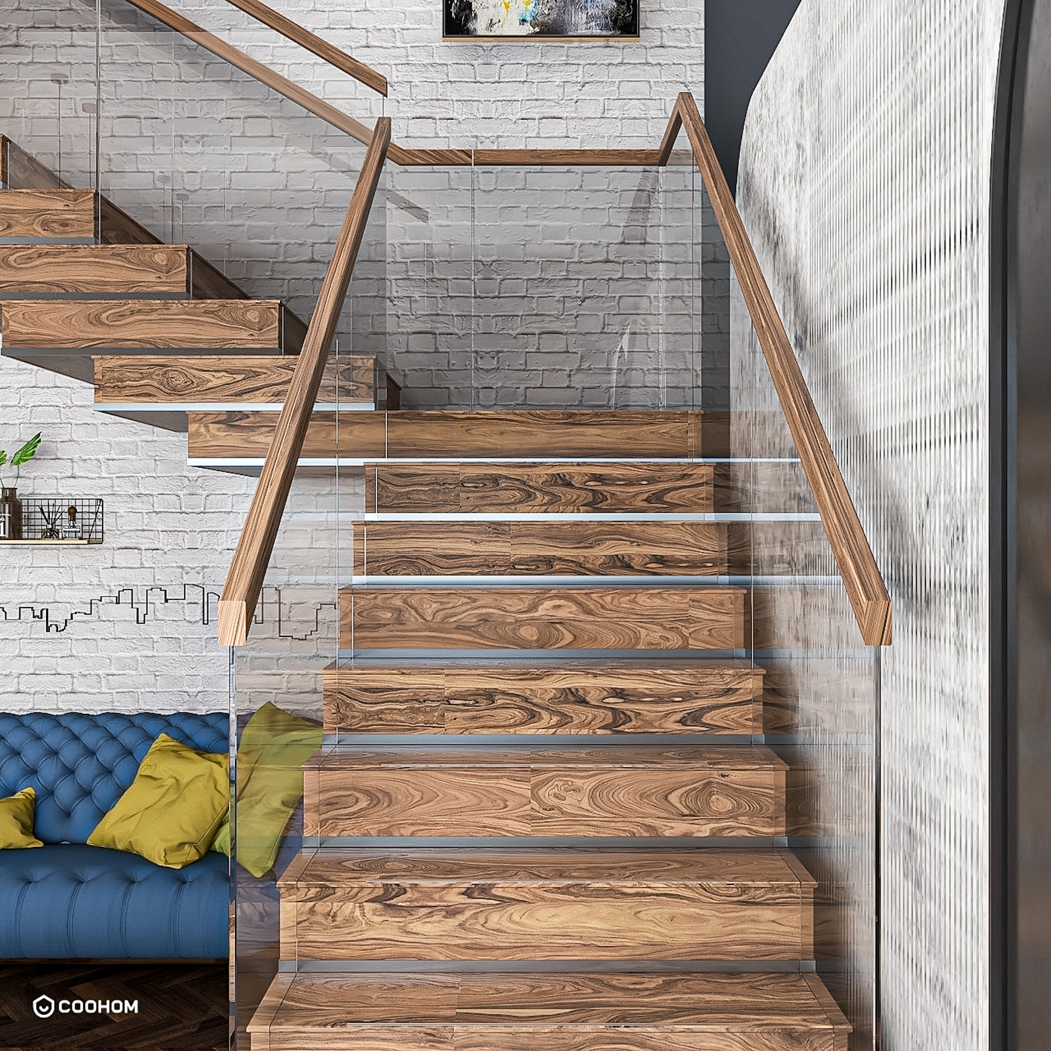 A twin house with industrial style-8