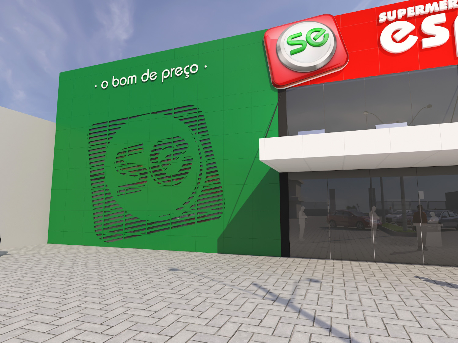 Supermarket Esperança Facade/Supermercado Fachada CGI-4