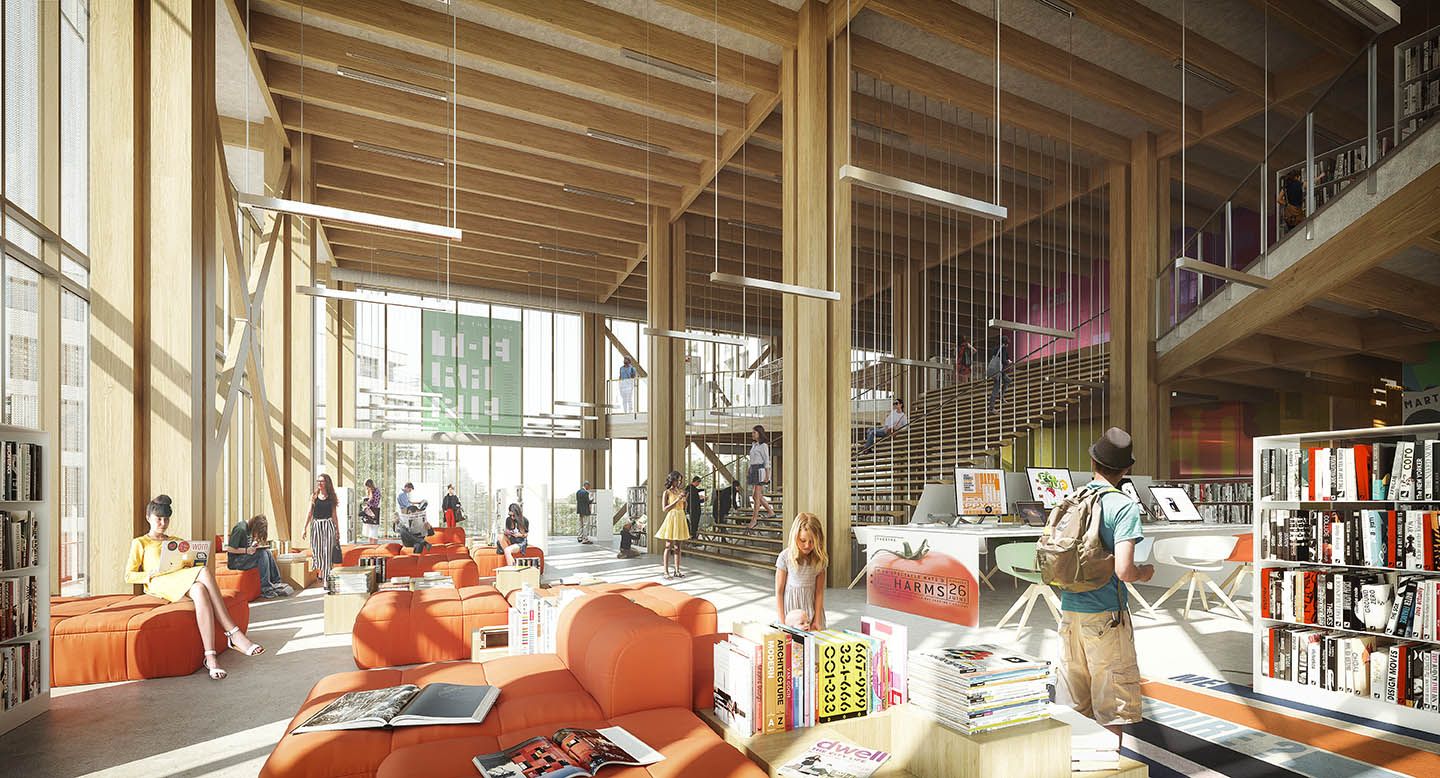 FONTENAY  SOUS  BOIS 媒体图书馆与木结构健康中心丨L’Agence FRANÇAISE-45