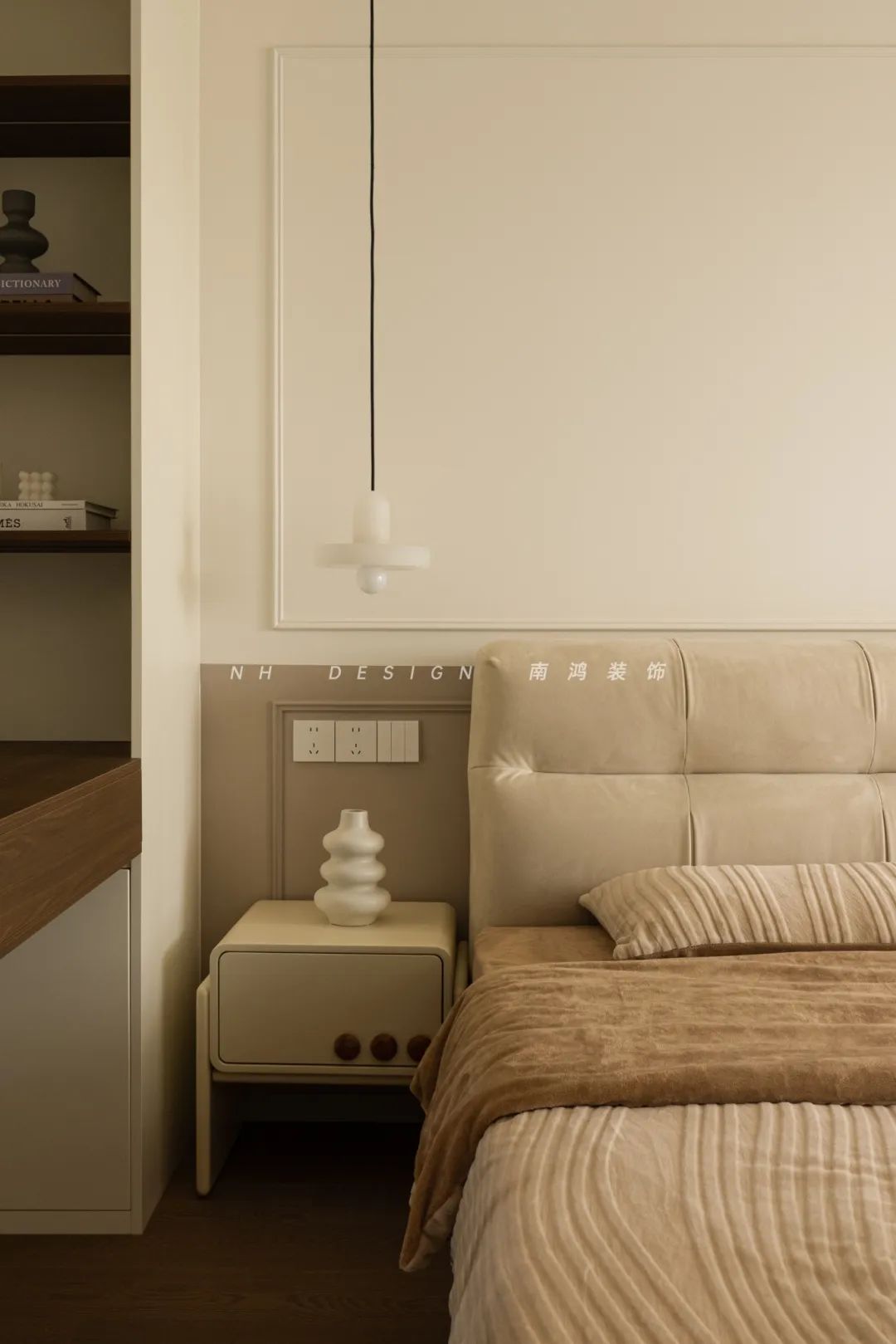 奶油中古 · 浙江杭州 89㎡居室设计丨中国杭州丨浙江南鸿装饰-10