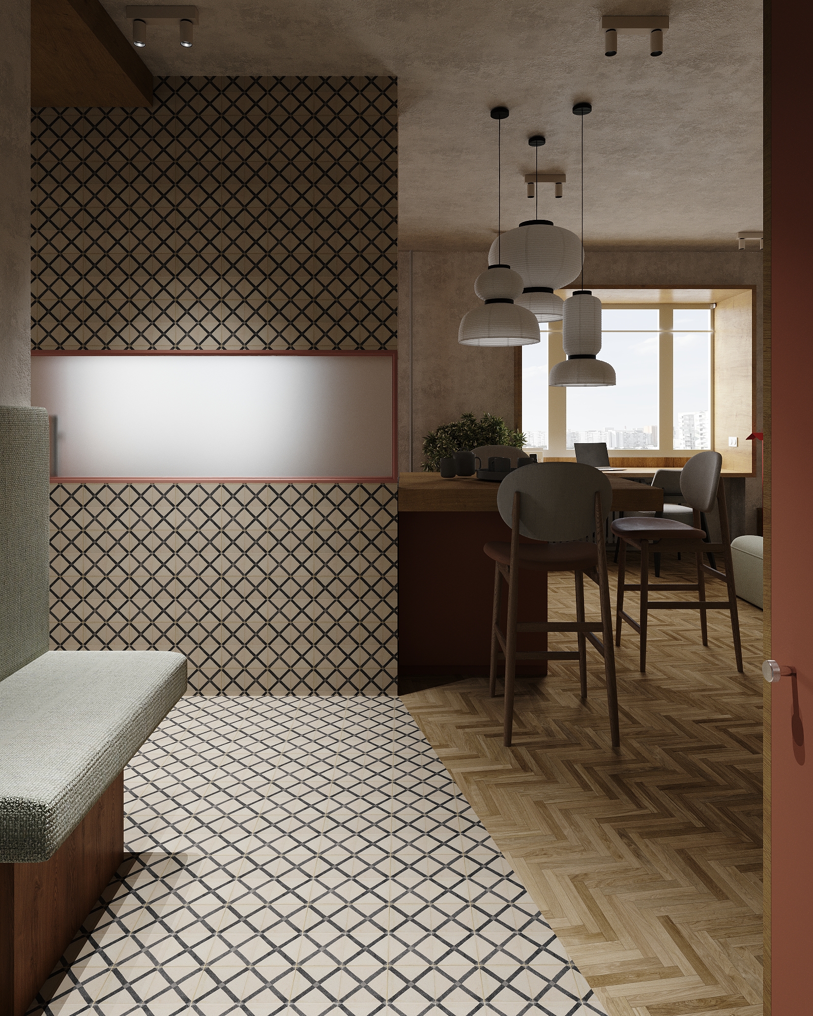 JAPANDI 风格城市公寓室内设计-18