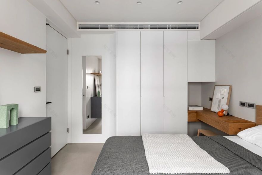 黑白配温暖明亮 70㎡家居设计-42