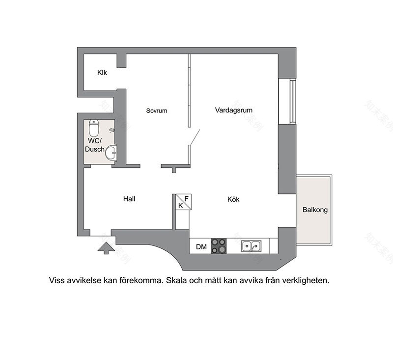 斯德哥尔摩灰色小公寓,温馨卧室玻璃墙-15