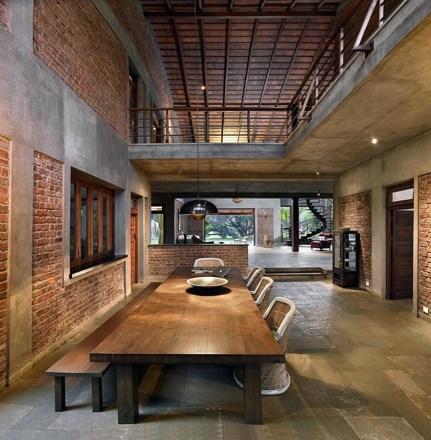 Indian Brick House with an Architectural Design Influenced by a Mango Trees Plantation-21
