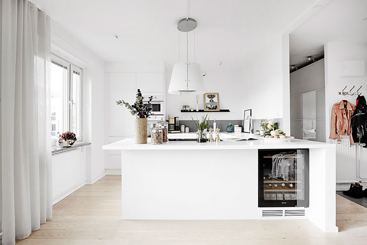 简约白色公寓，功能分区巧夺天工-1