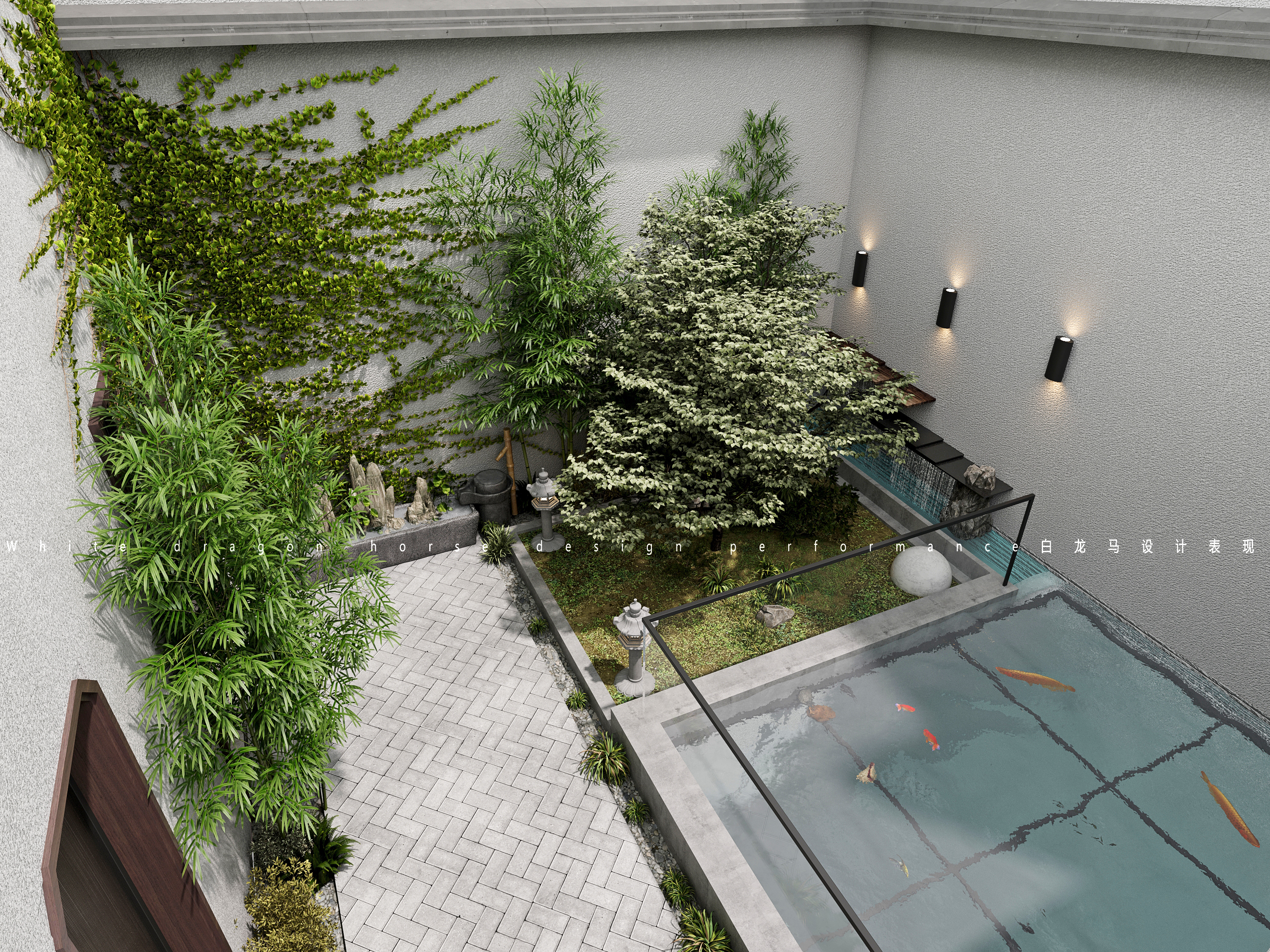 新中式别墅——白龙马效果图-13