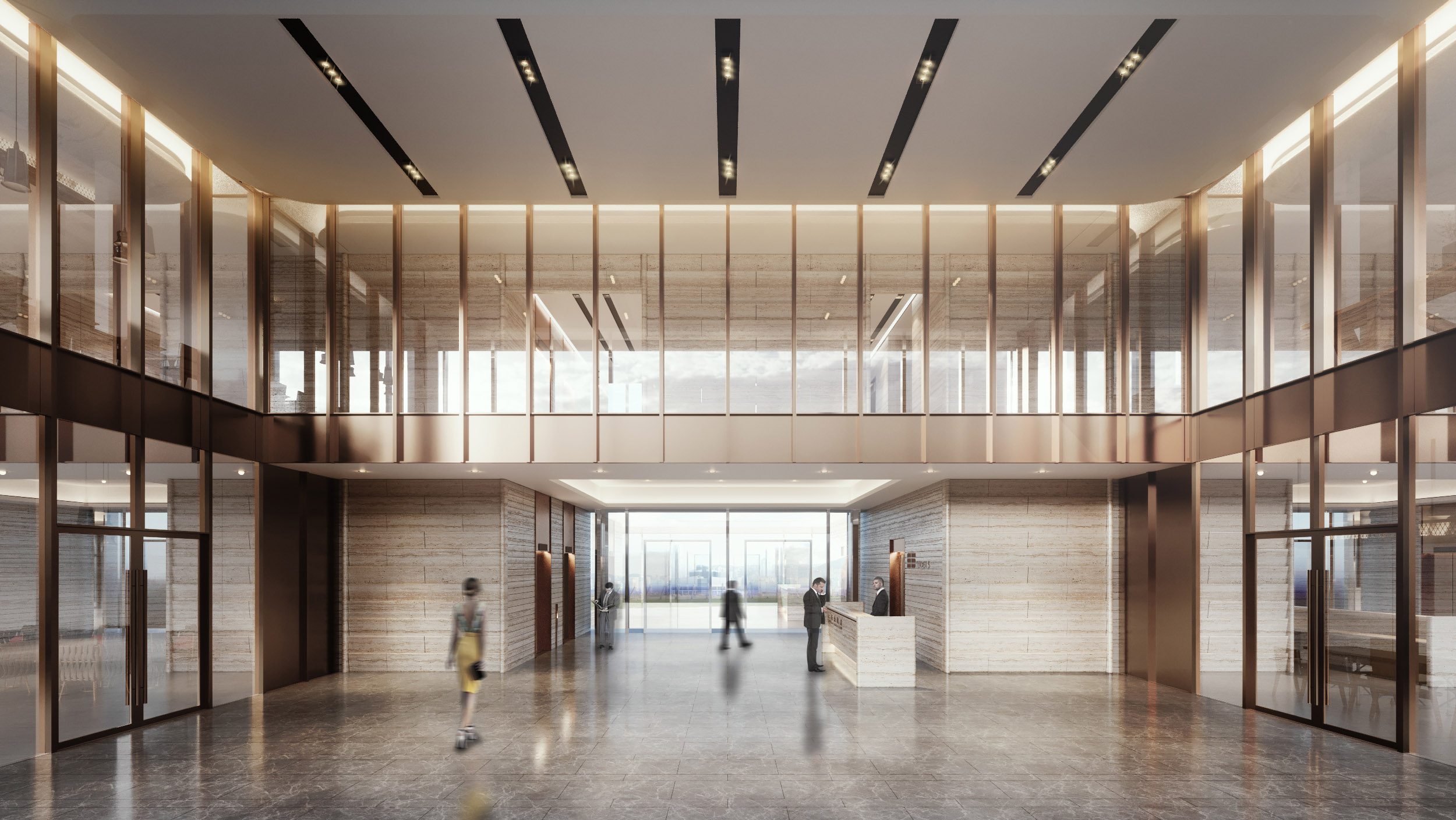 上海金融区 5 座办公楼大堂设计——柔美与坚实的和谐交织-3