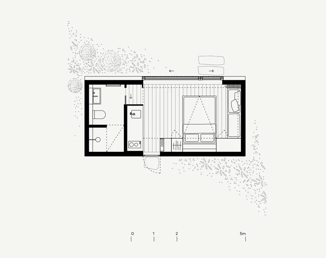 澳洲 TRIAS 设计 20m2 木结构预制小屋 | 极简、可持续、多功能-22