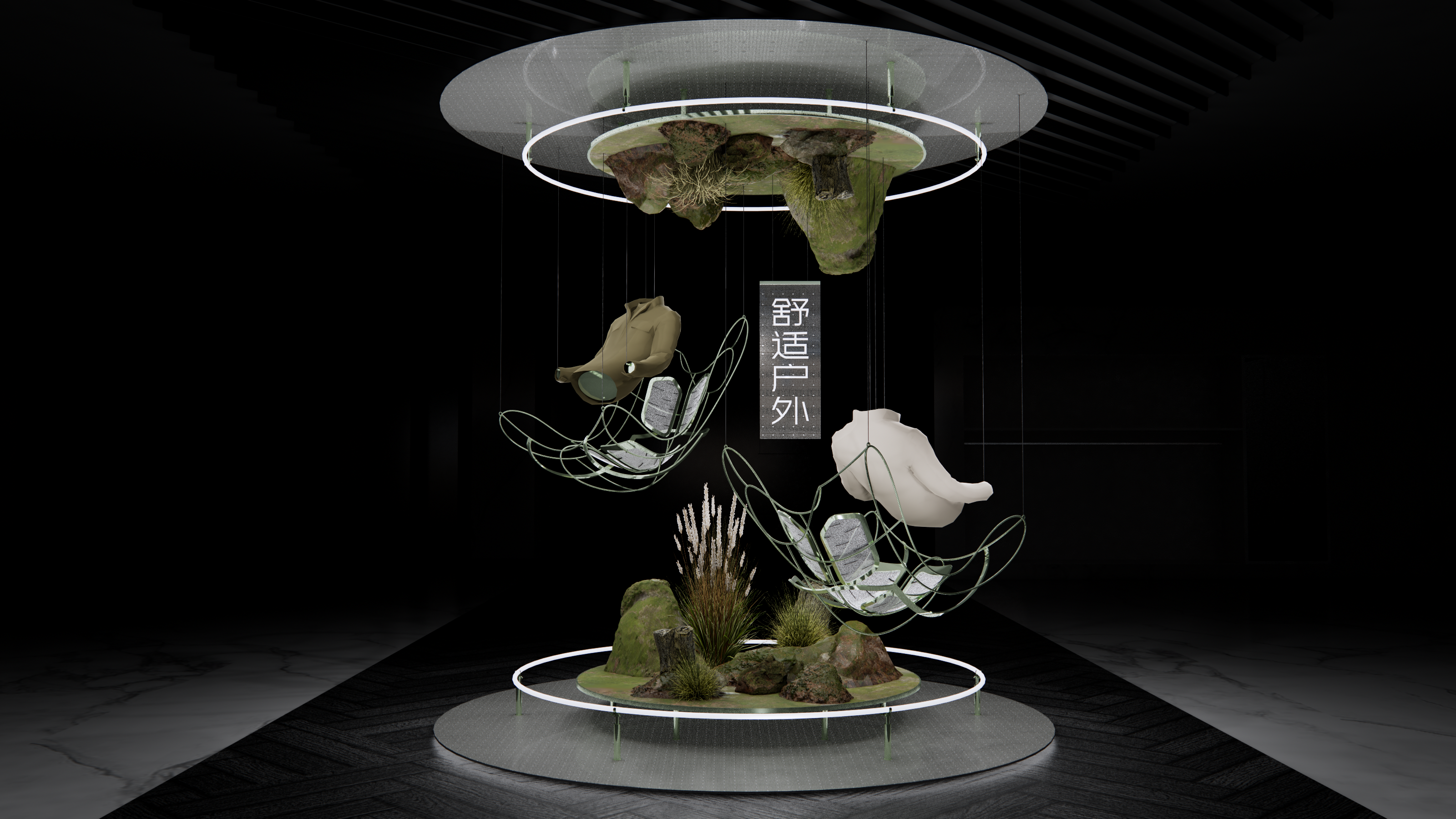 波司登舒适户外橱窗中岛边场设计-3