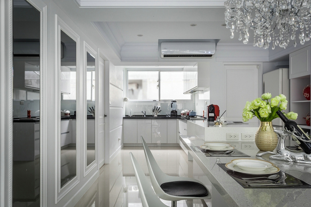 丰越设计打造现代原木金属风格样板间-16