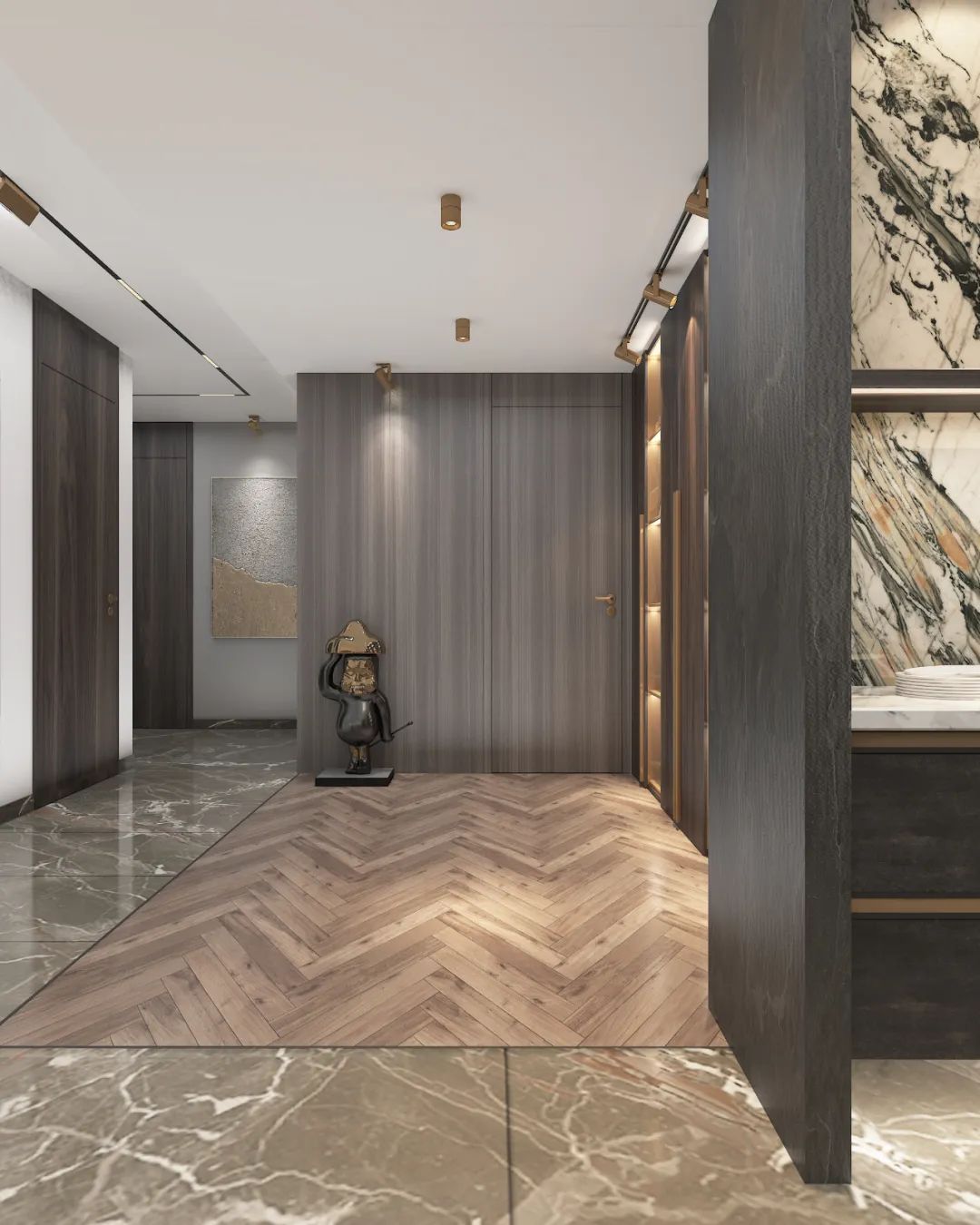 山水绿石韵,时尚简约中的奢华之家-8