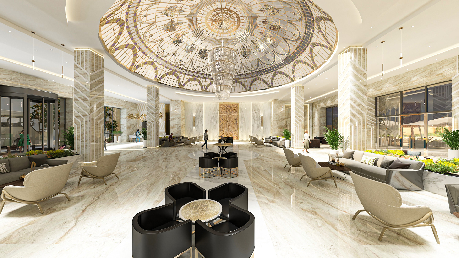 酒店大堂设计-11