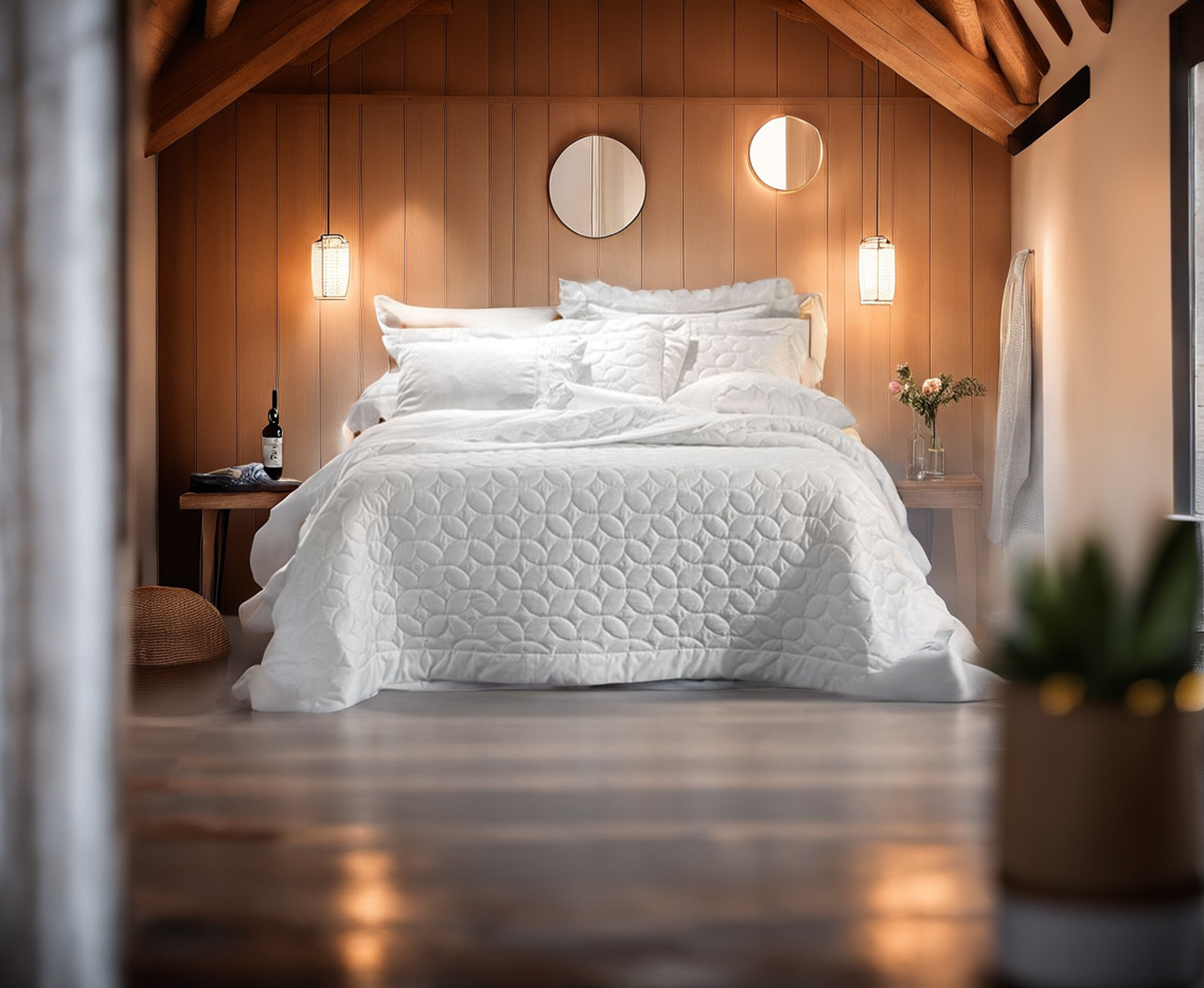 Altenburg 床品套装在不同卧室设计中的应用丨使用人工智能创建-8