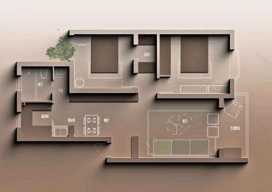 素·静 · 90㎡现代极简风格的诗意生活丨匠程装饰-13