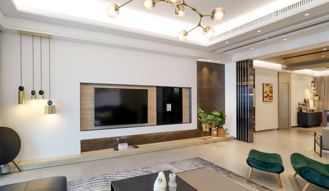 广州轻奢北欧风大户型设计,多元素空间利用-10