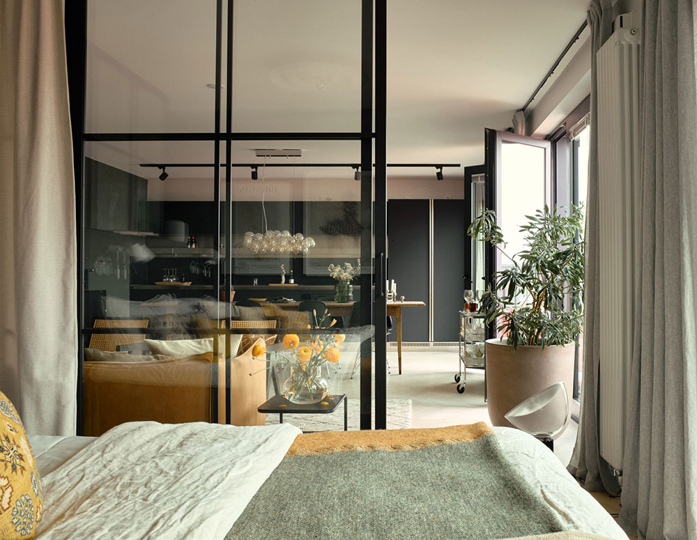 斯德哥尔摩时尚顶层公寓，玻璃隔墙成焦点-17