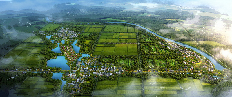 乡村规划设计案例鸟瞰图-13