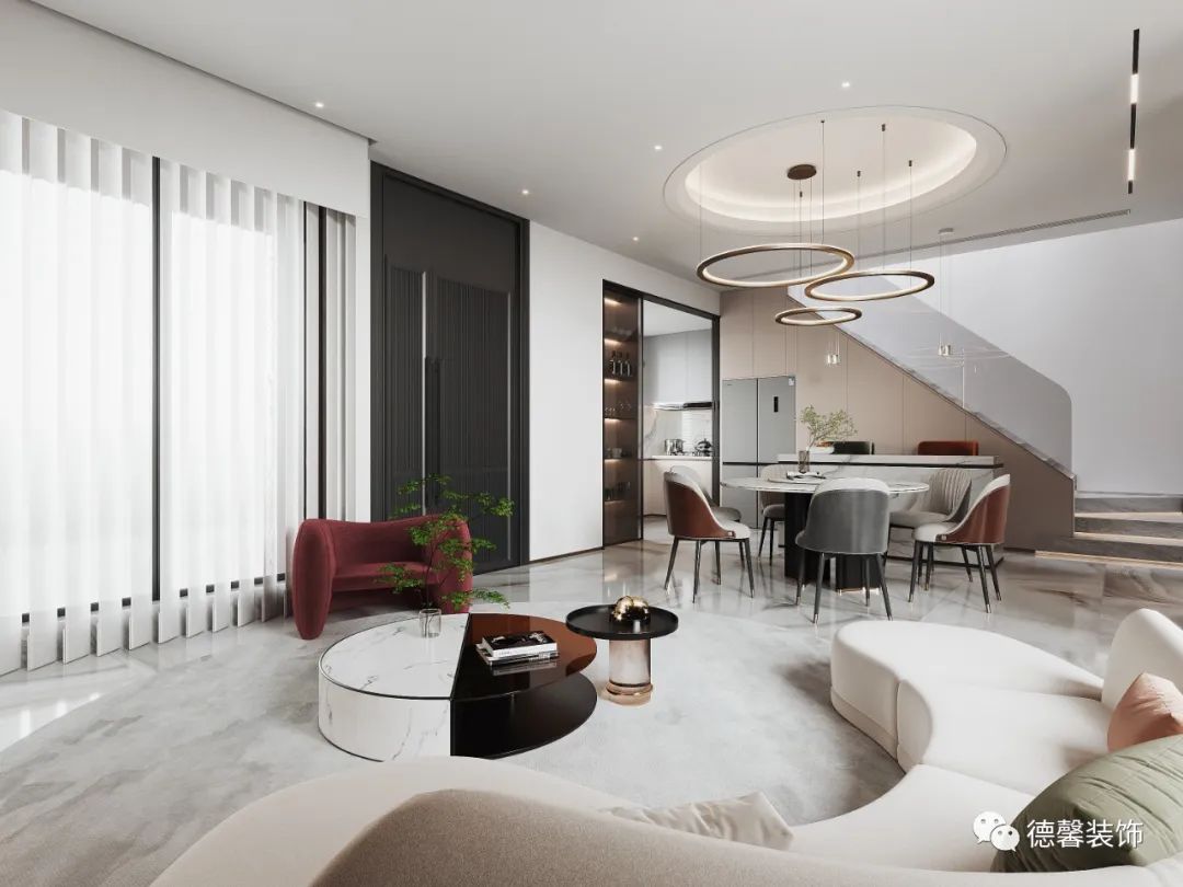 金地半山风华现代风别墅丨中国广州丨德馨装饰-12