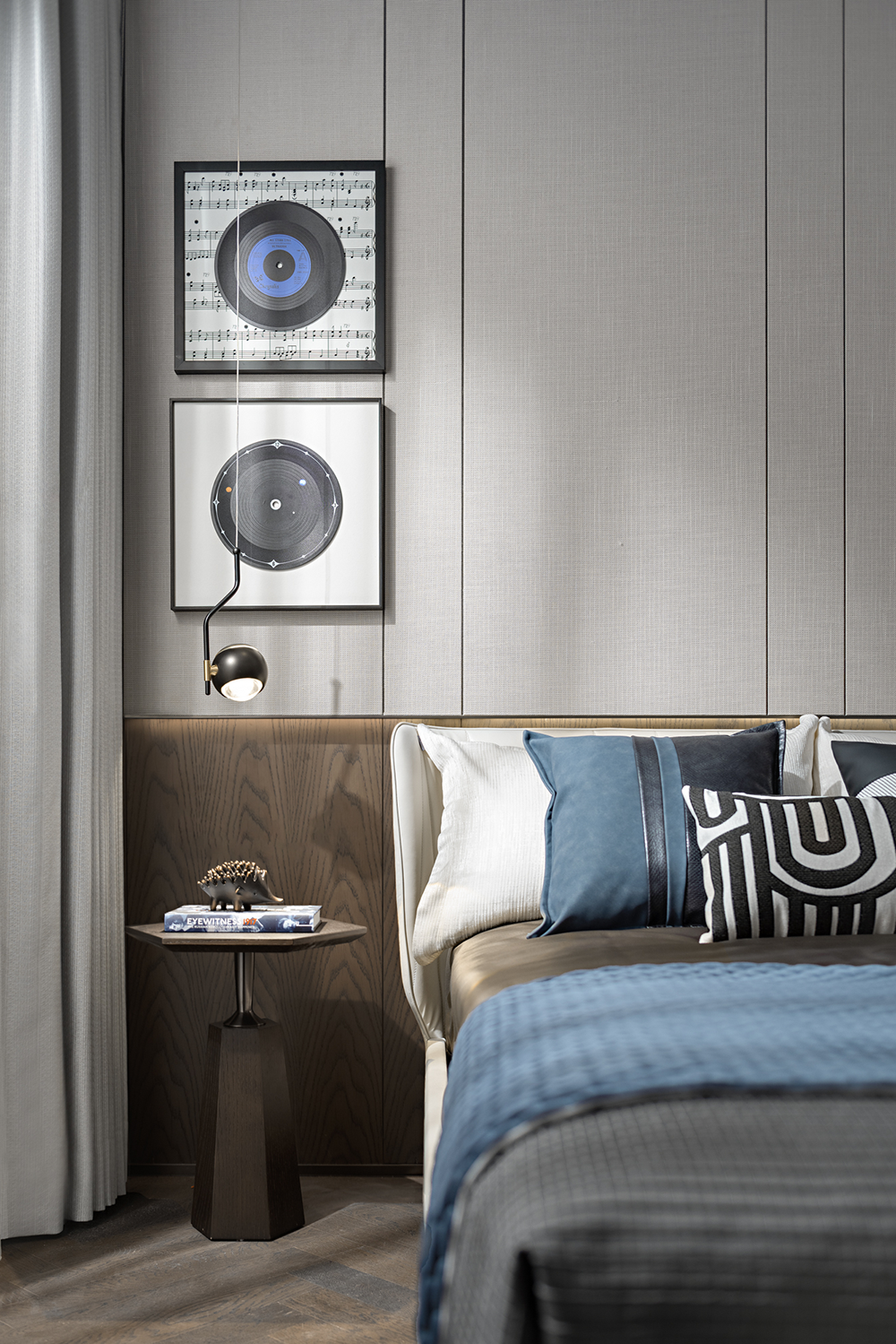 蓝调大平层 · 现代艺术与生活的完美融合丨中国台州丨壹新设计,恩嘉设计-38