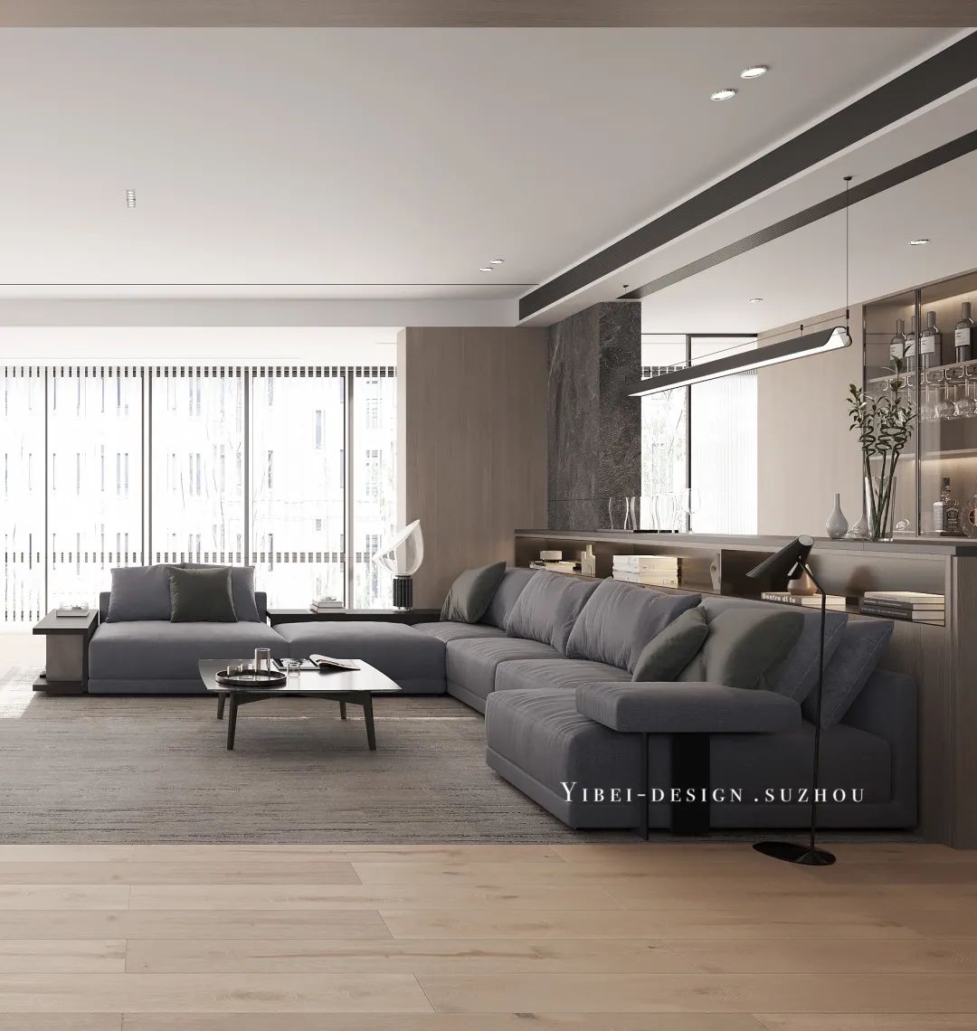现代简约复式空间设计丨中国苏州丨YIBEI DESIGN-15