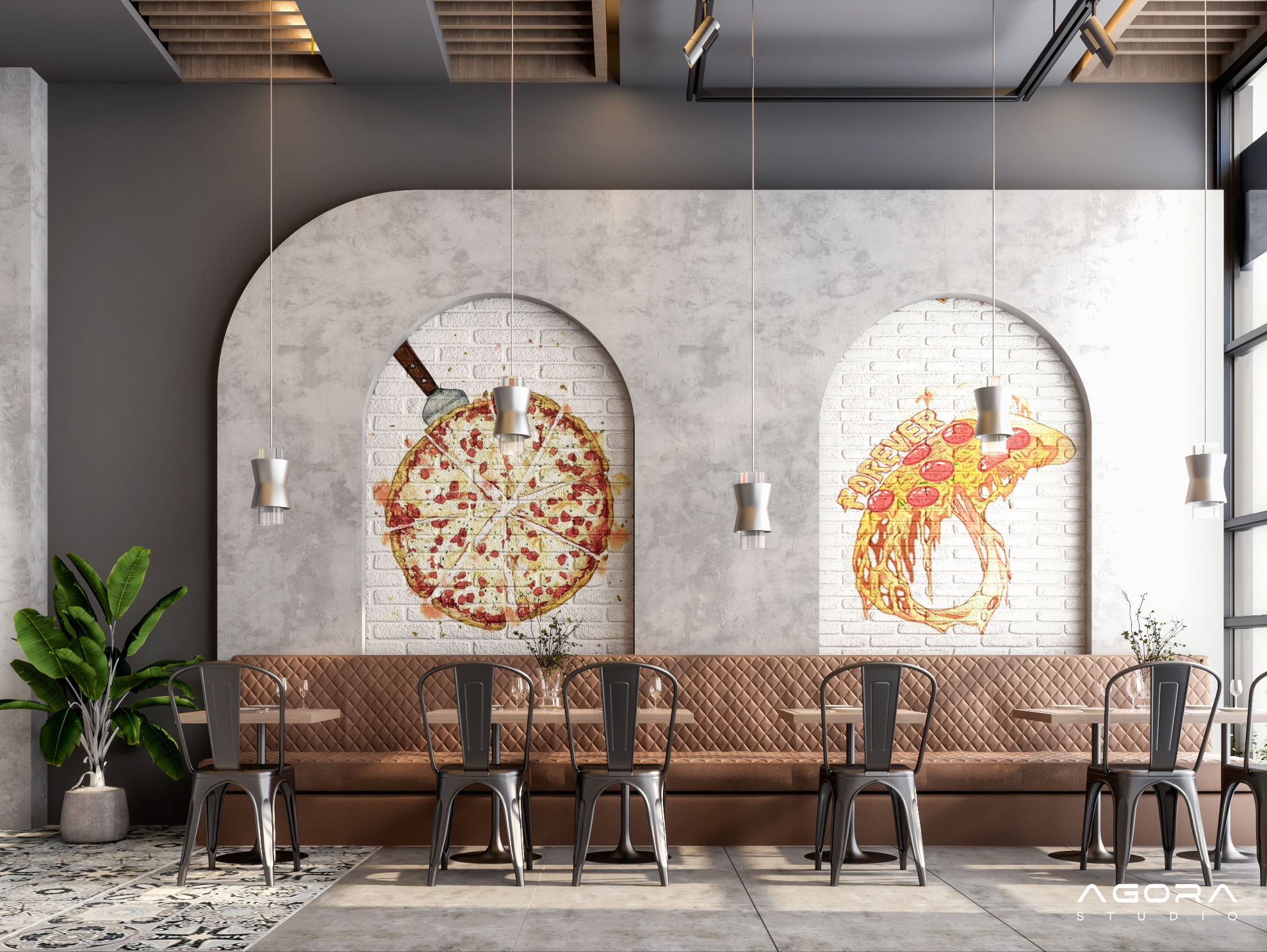 Pizzeria Restaurant（工业风餐厅）丨沙特阿拉伯-10
