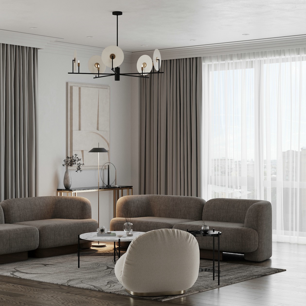 灰色系小空间公寓设计-1