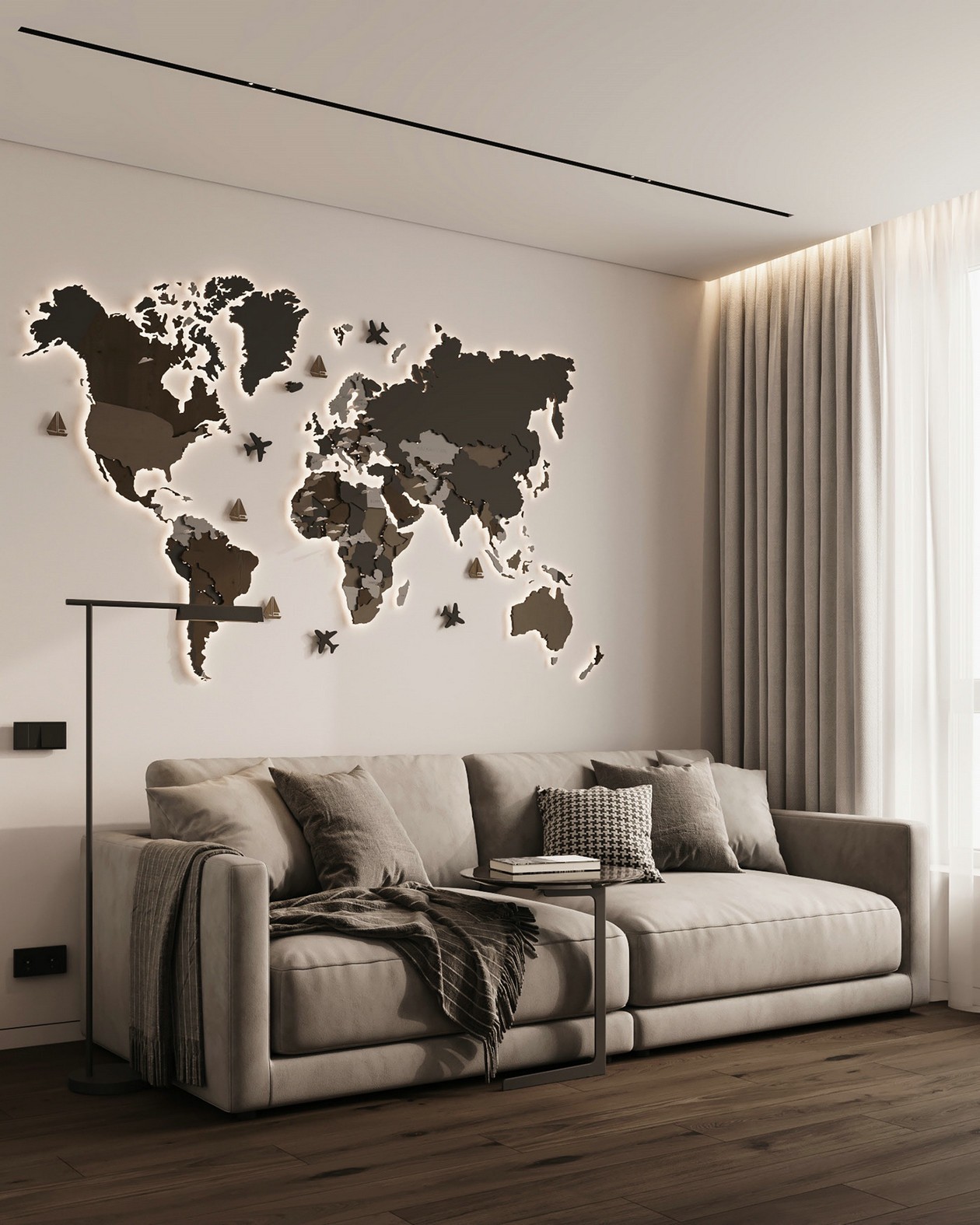 95㎡中性色系公寓设计-20