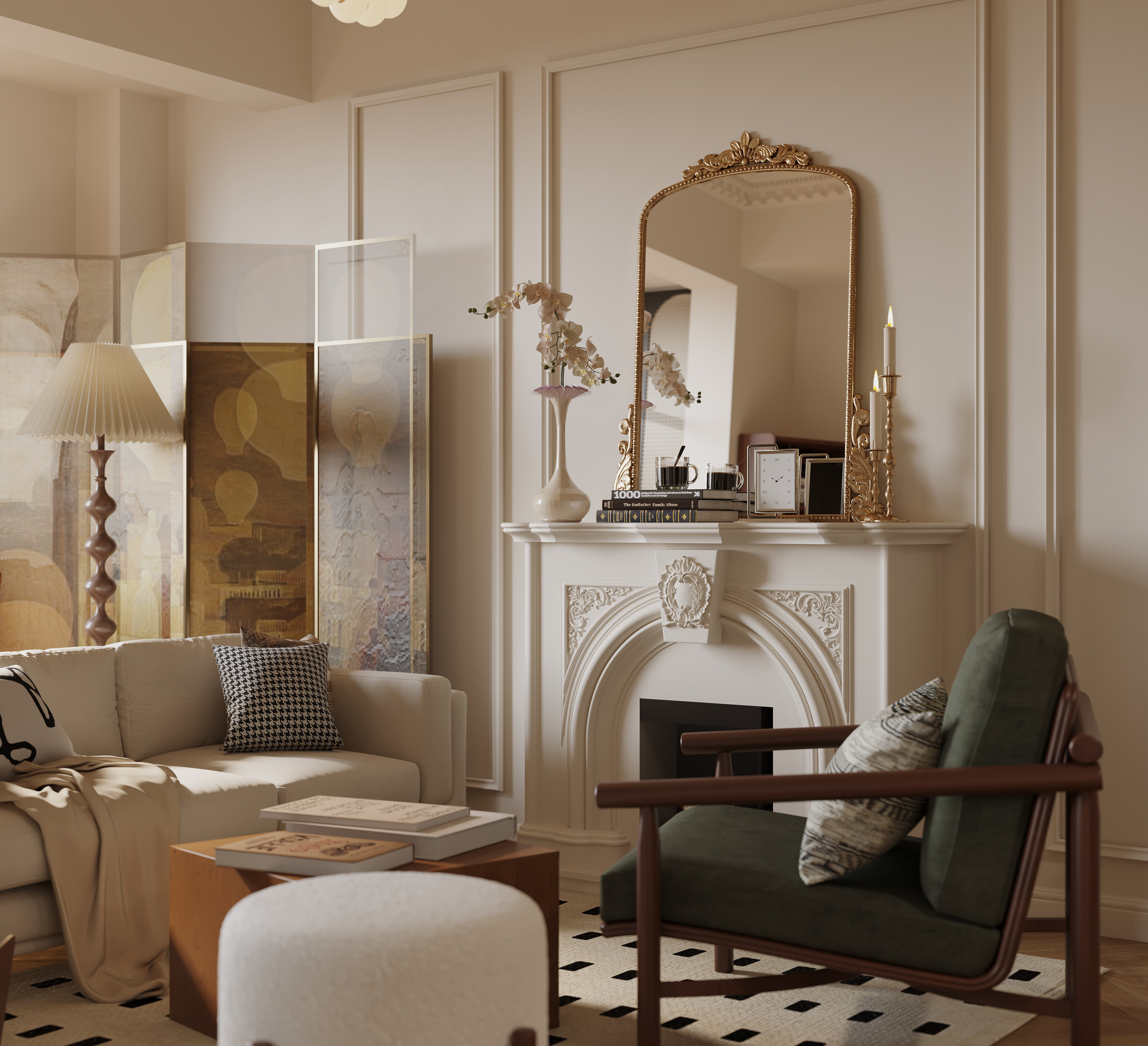 法式复古客餐厅—白龙马效果图-3