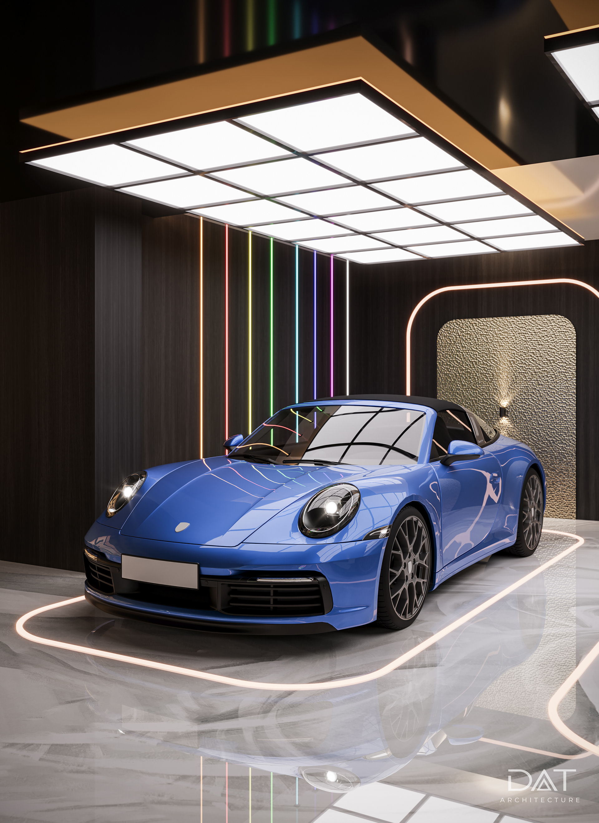 Luxury Colorful Garage 地下停车场-2