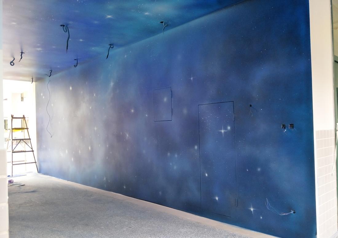 农村壁画新潮流 · 3D 立体星空墙绘丨中国成都-2