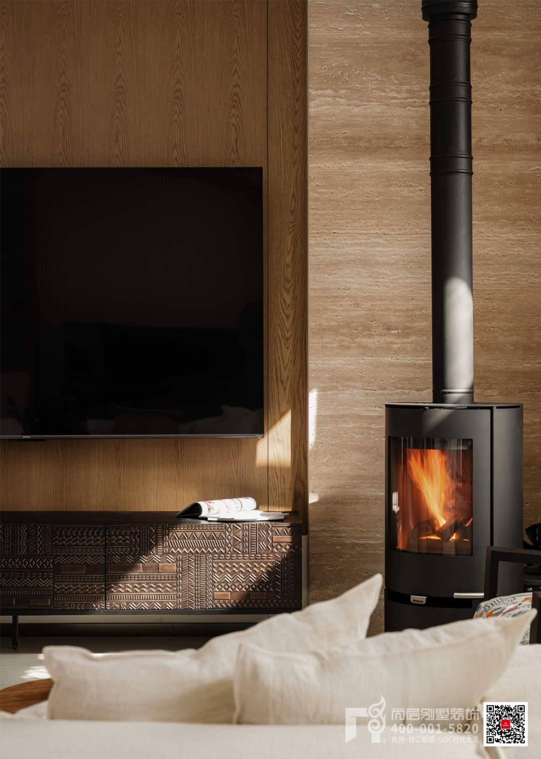 500㎡富春壹号院·木影流光·自然叙事的现代“剪影”别墅丨杭州尚层装饰-17