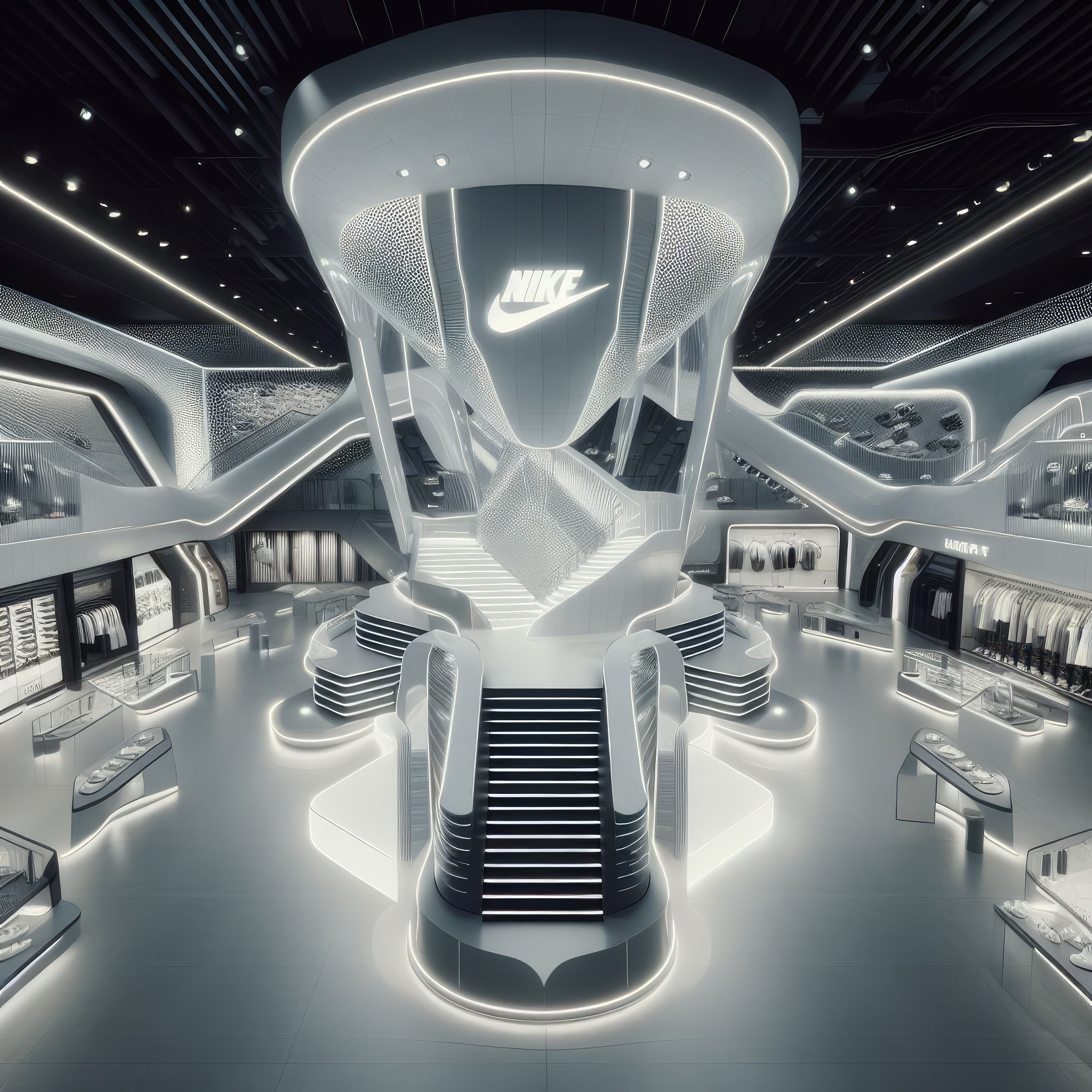 Nike futuristic ai generated store-1