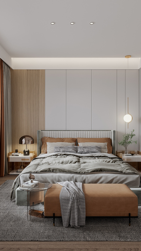 金茂府200m²现代风装修，畅享家居温暖-19