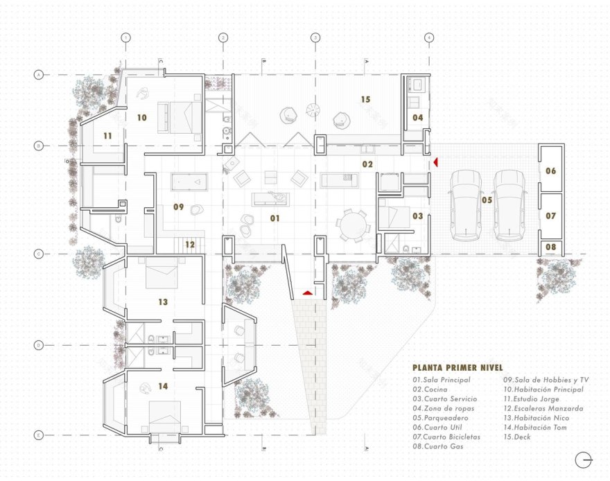 山地景观中的红砖家园-5