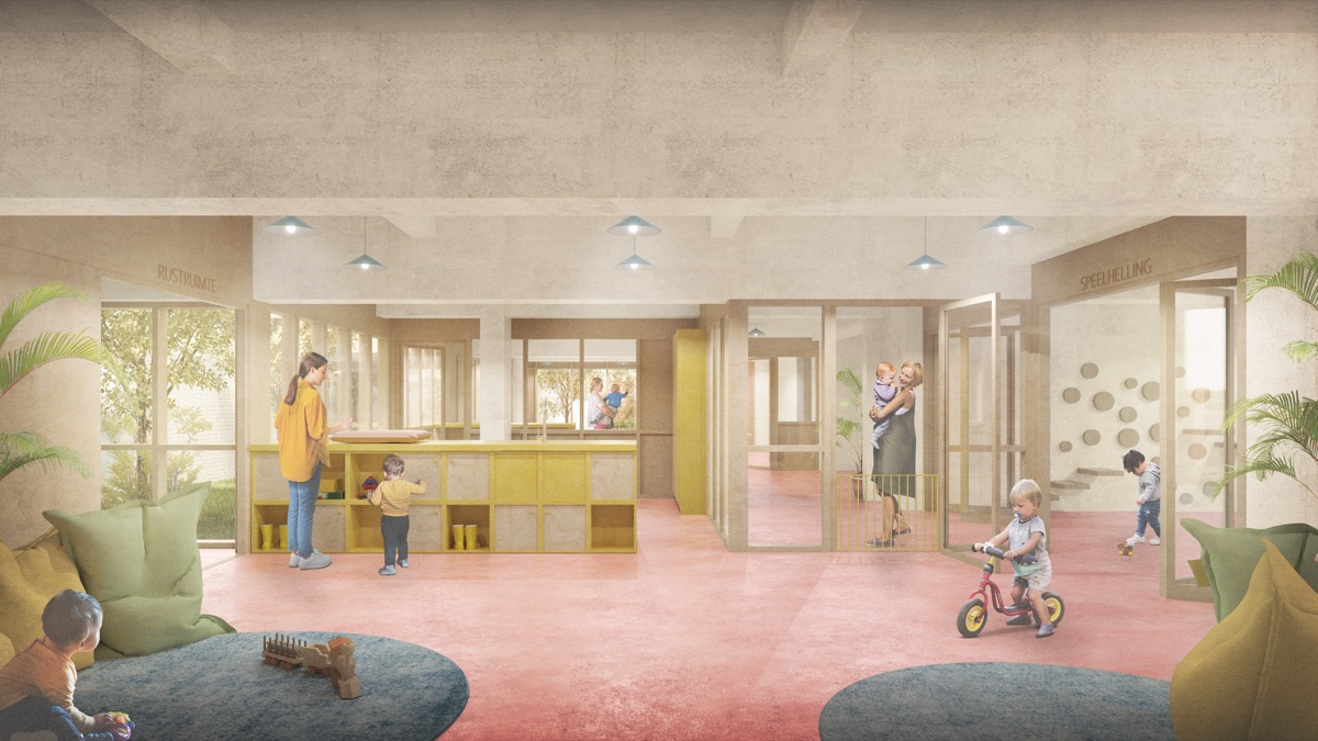 将旧车库改造为儿童日托中心丨比利时-5