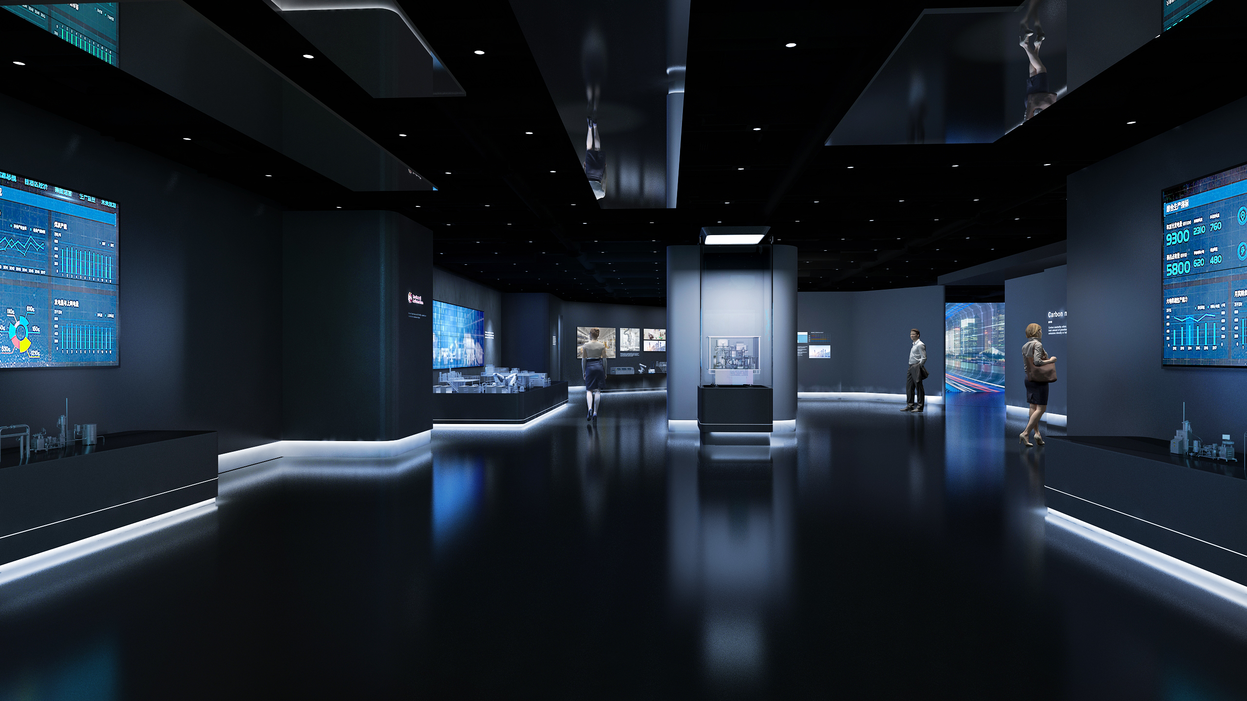 上海先锋企业展厅革命  森克思科技暗黑系展厅设计丨中国上海-12