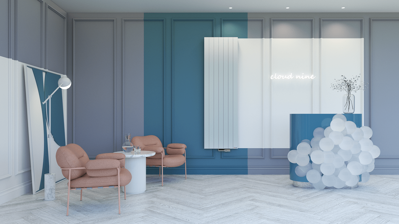 Anastasiya Gushchina丨展厅丨"cloud nine" lobby concept-3