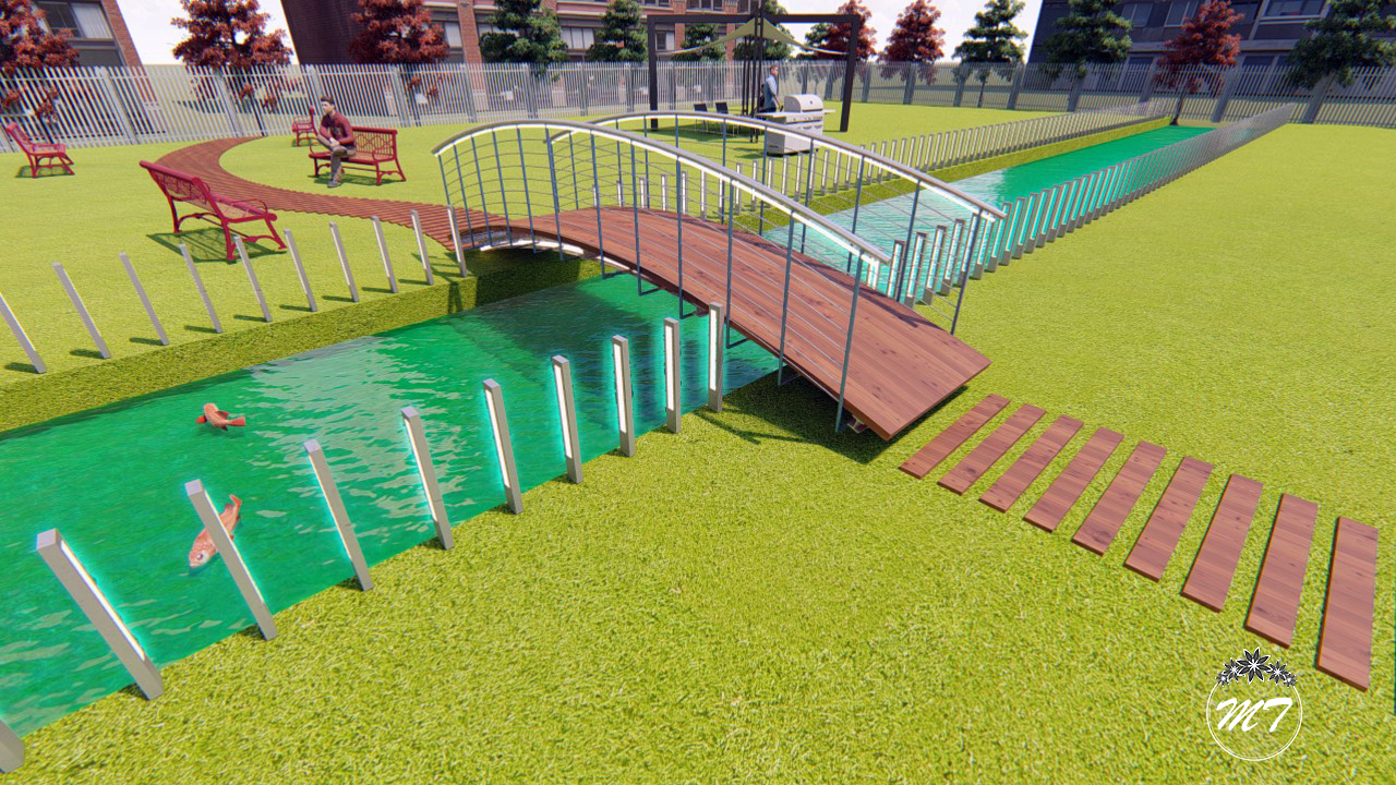 现代步行桥设计-1