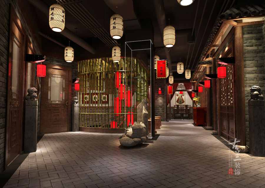 成都春熙里老火锅店(春熙总店)——成都老火锅店装修设计成都火锅概念店设计-7