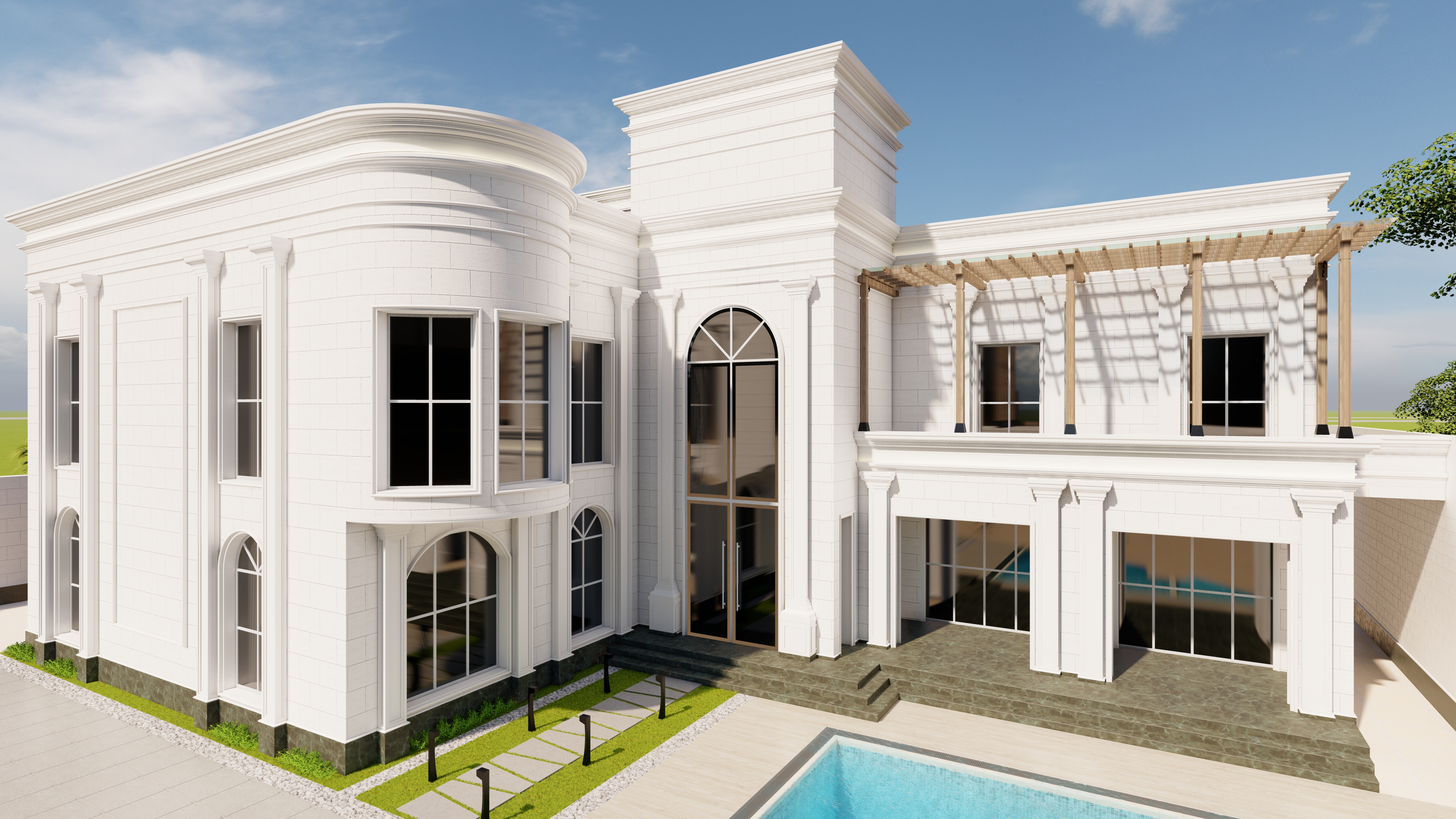 重新设计别墅立面-16