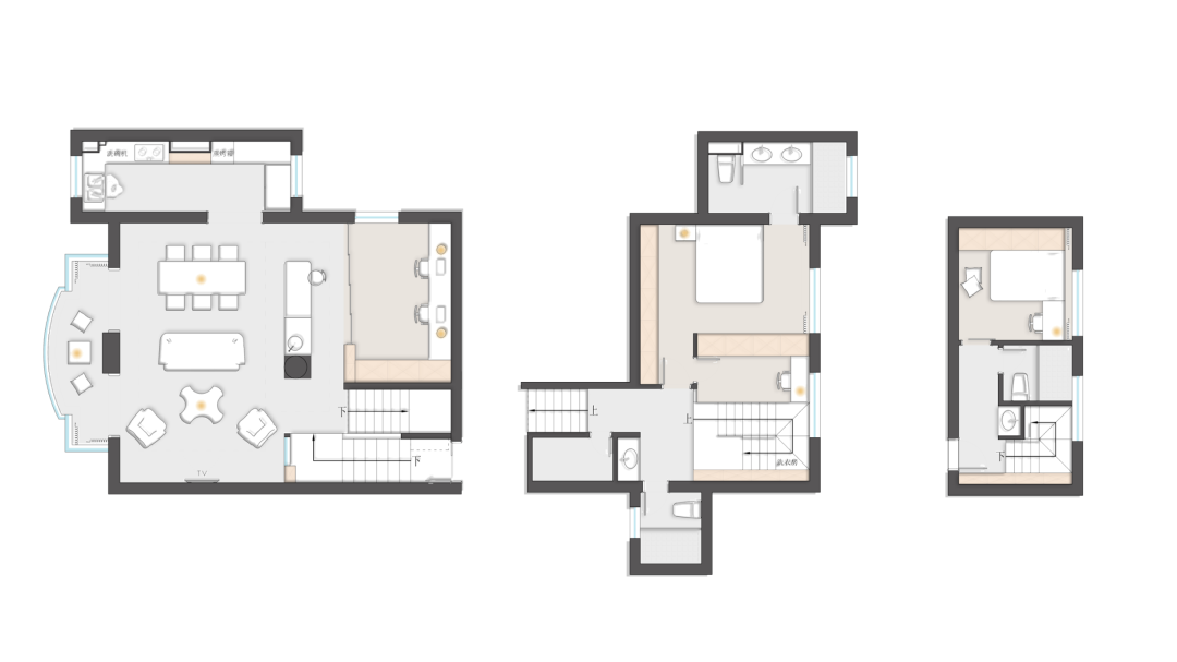 ECORN·徐汇140㎡轻法中古丨拆解错层难题！让每个空间在错落中各得其所...-69