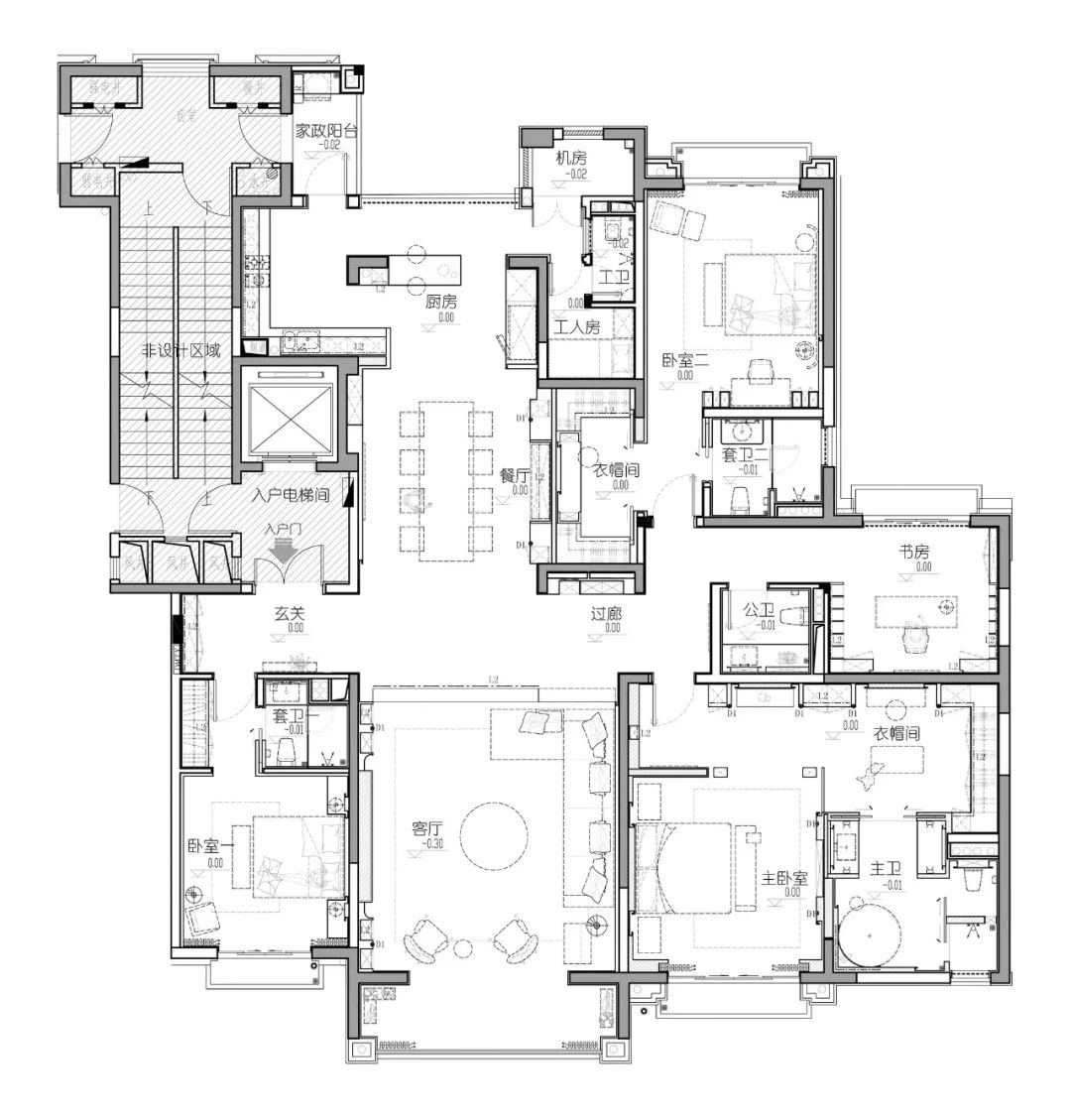 新作 | 卓越TOP系列，高级灰演绎 290m² 顶级海景大平层！-37