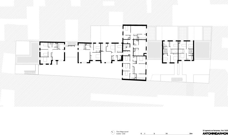 巴黎贝尔维尔区 33 套新旧住房的统一设计-5