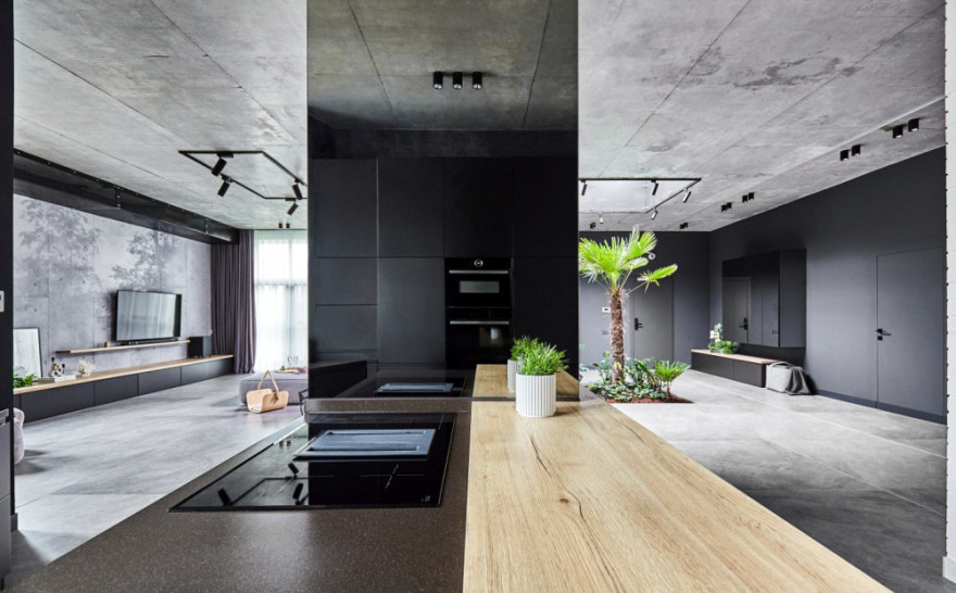 罗马尼亚顶层公寓工业风格设计案例-67