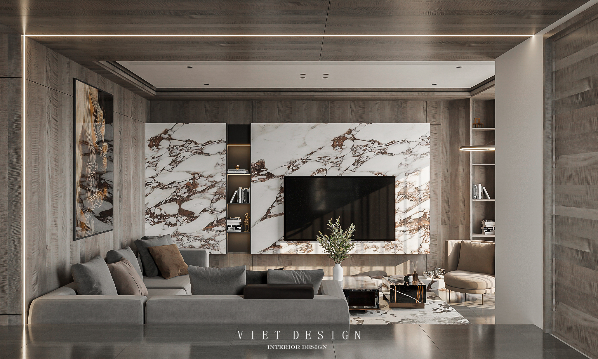 脉纹别墅丨VIET Design-7