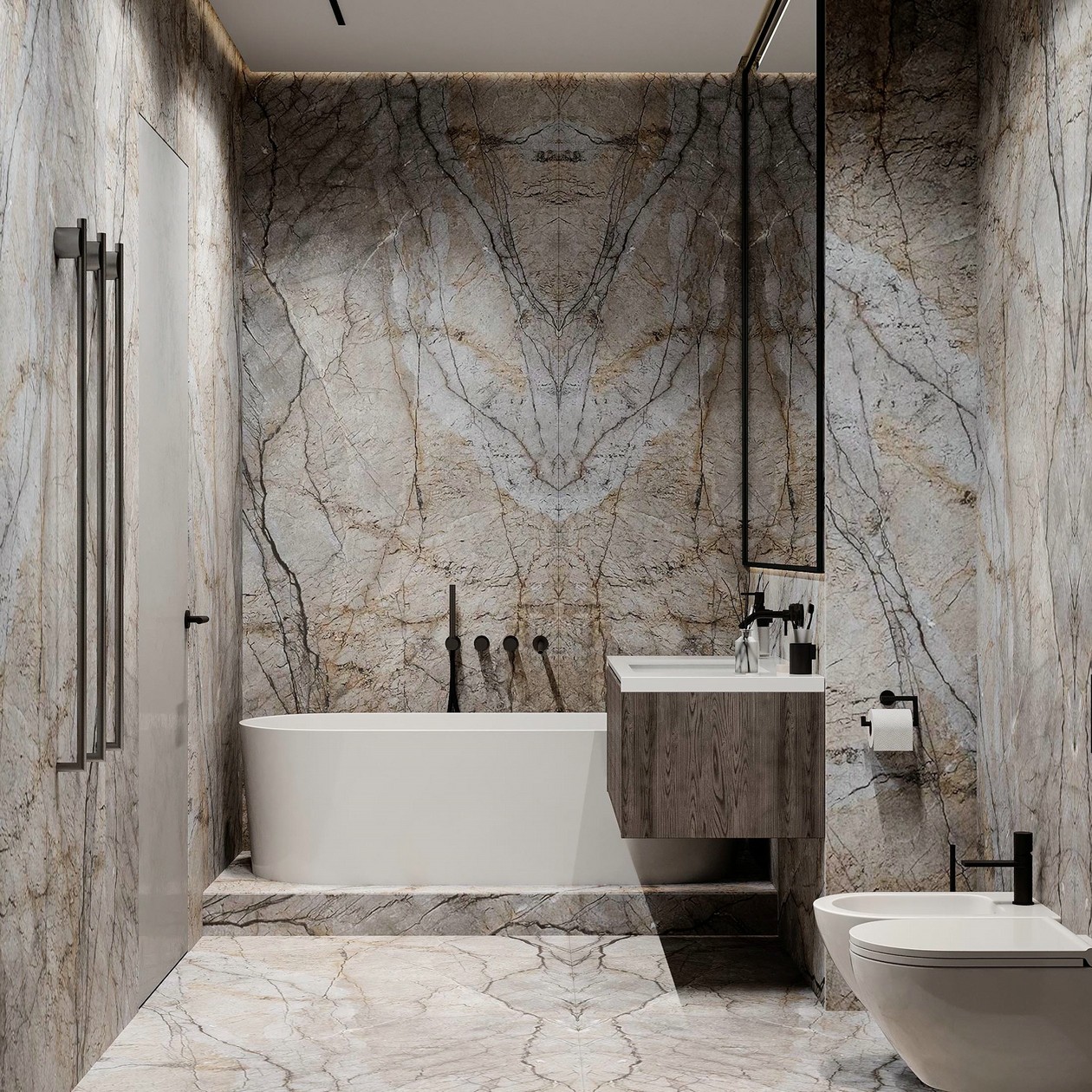 现代深色公寓 质感简约！-22