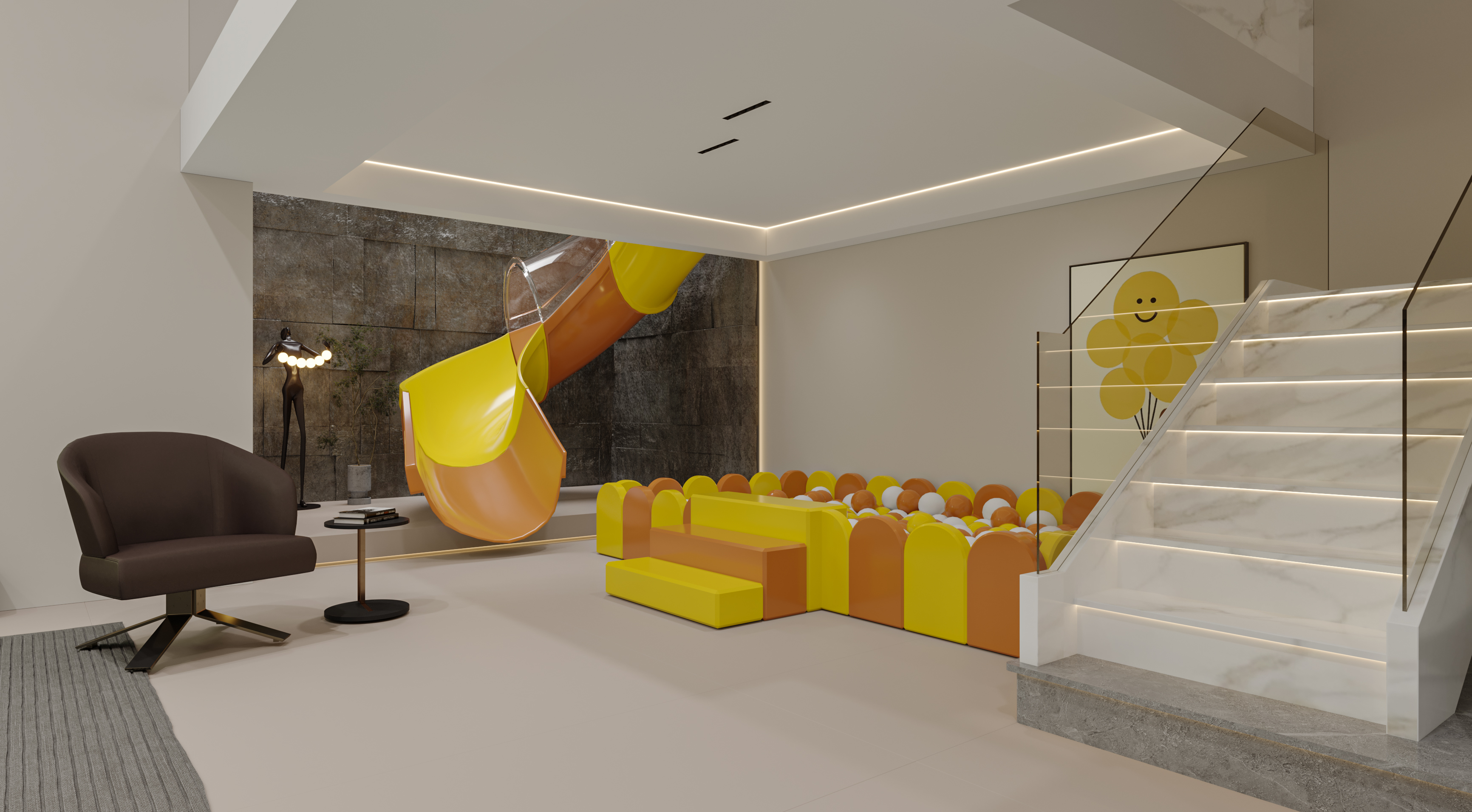 绘感视觉设计——下叠别墅现代设计案例-5