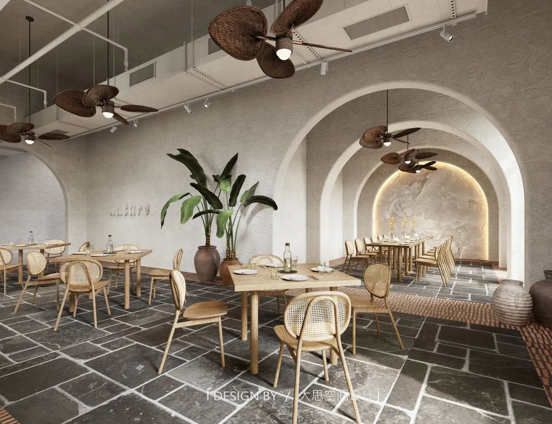 室内度假风餐厅设计丨中国武汉丨润禾田商业空间设计-32